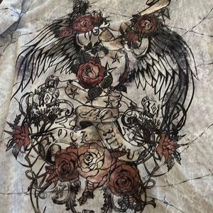Rock & Republic Sheer Tattoo Shirt